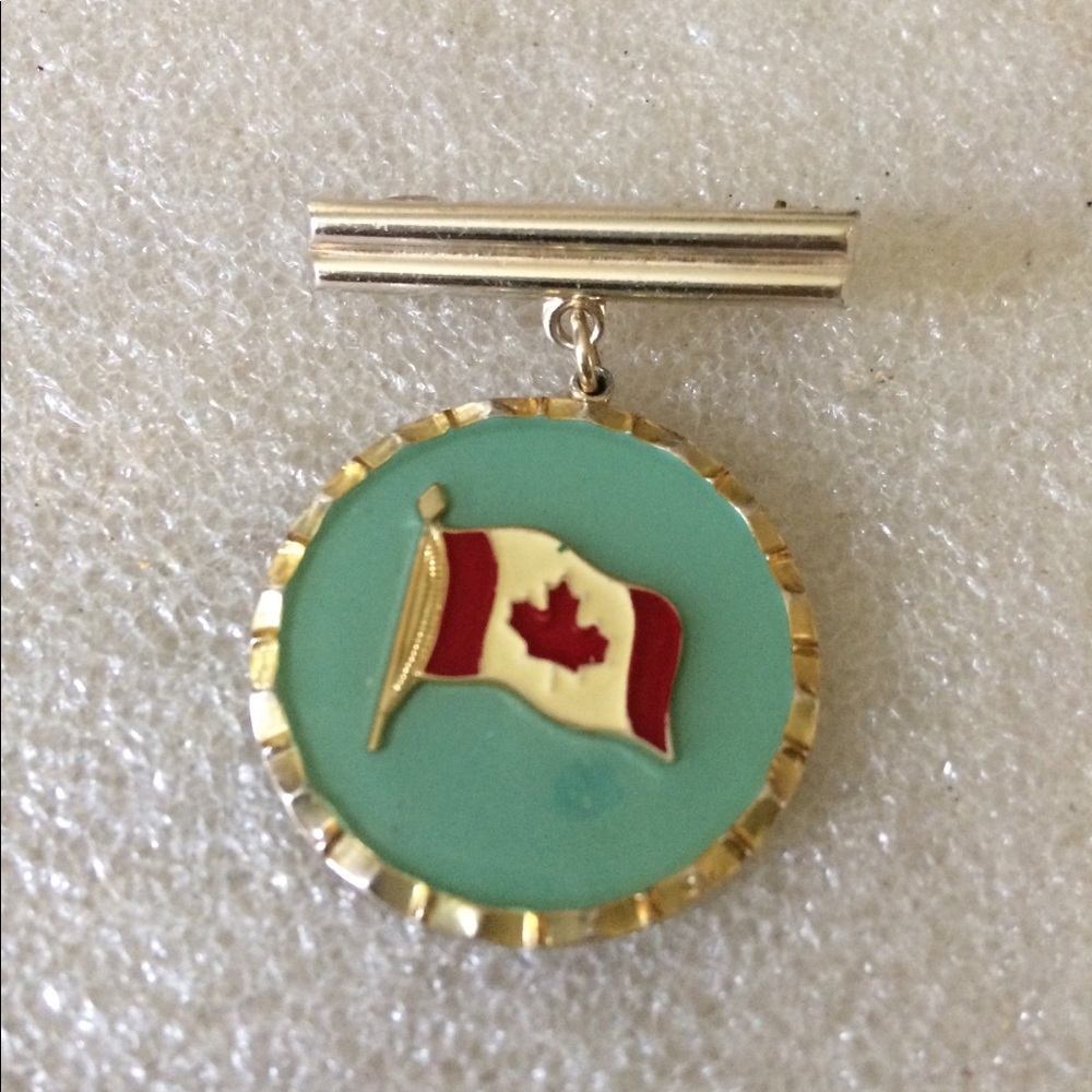 Vintage medal brooch